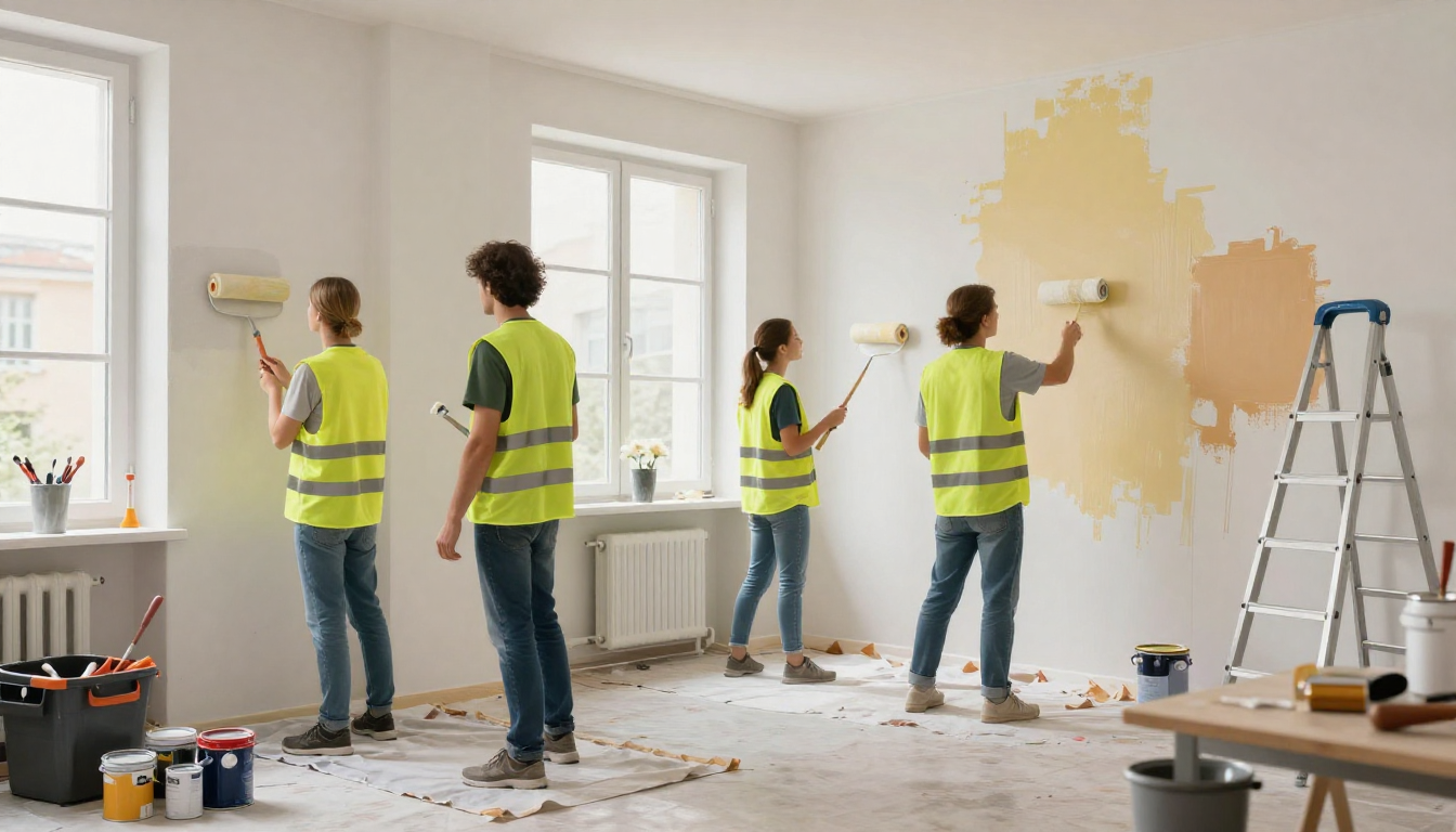 CAPEB 83: chantier solidaire des Peintres du Cœur à Toulon