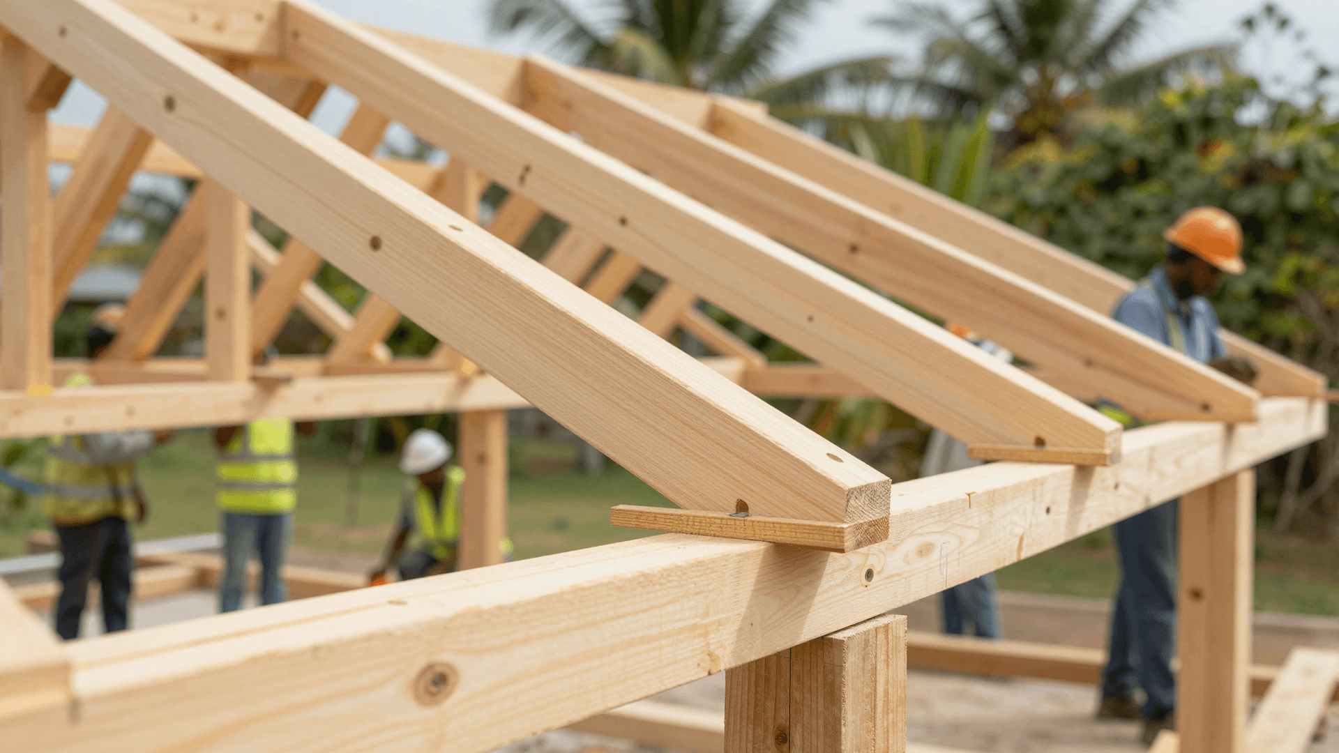 Reconstruction à Mayotte: charpentes bois sans clous ni colle