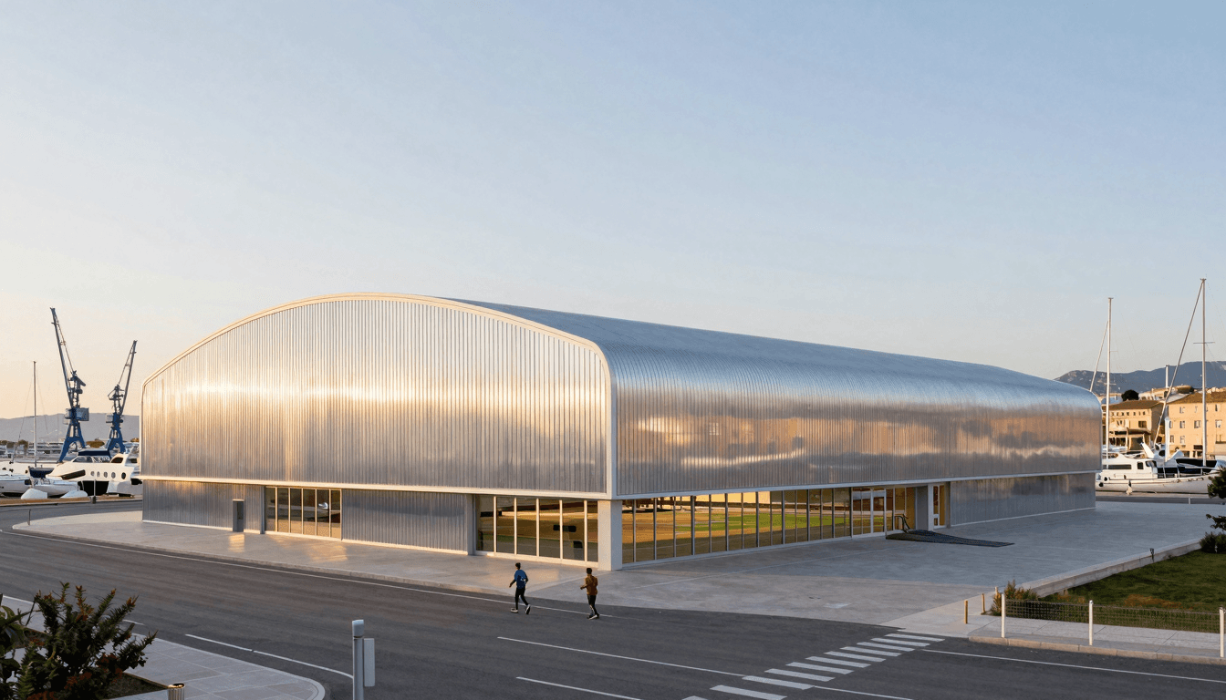Sète: halle des sports réinventée par Ateliers A+, esprit marin
