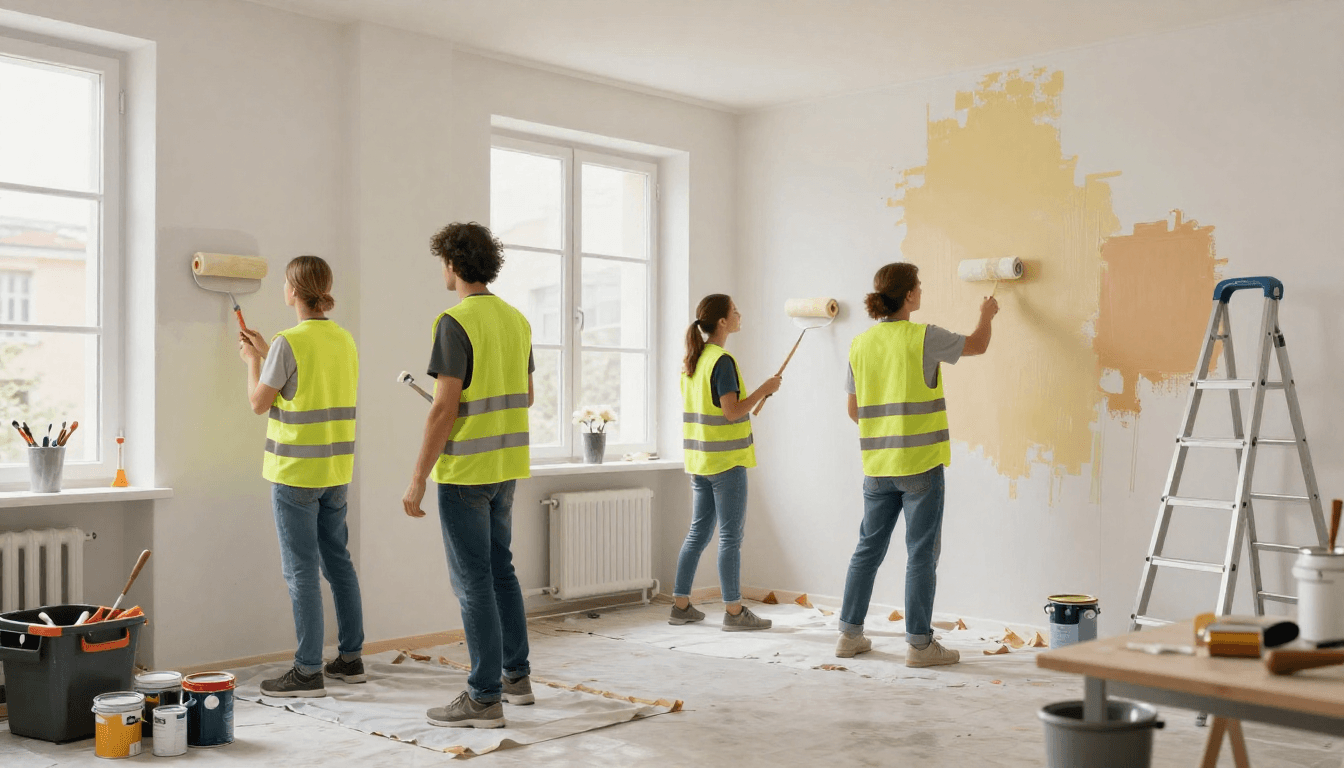 CAPEB 83: chantier solidaire des Peintres du Cœur à Toulon